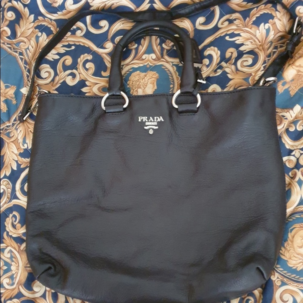 Prada Vintage Black Leather Bag